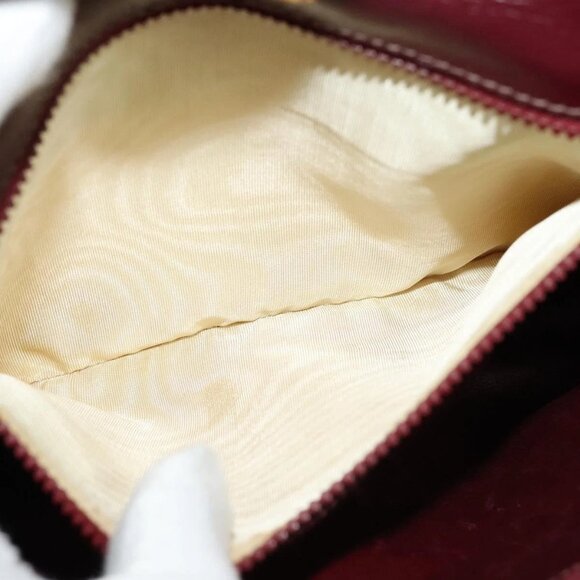 GUCCI Micro GG Canvas Shoulder Bag Red Gold Auth BA2289 - Picture 10 of 16